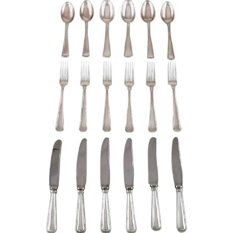 Pamono Lunch Cutlery in Silver from Cohr, 1930s, Set of 18> Cutlery & Serving Utensils