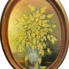 Discount Pamono Luraschi, Vase of Mimosas, 20th Century, Oil Painting on Panel, Framed