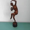 Pamono Lux Elek, Dancer Sculpture, 1920s-1940s, Bronze with Marble Base