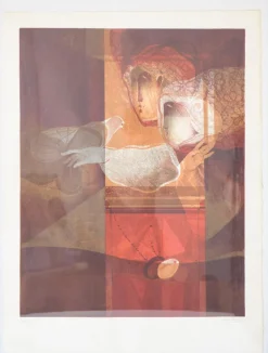 Best Pamono Àlvar Suñol Munoz-Ramos, Surrealist Scene, 1978, Lithograph on Paper, Framed