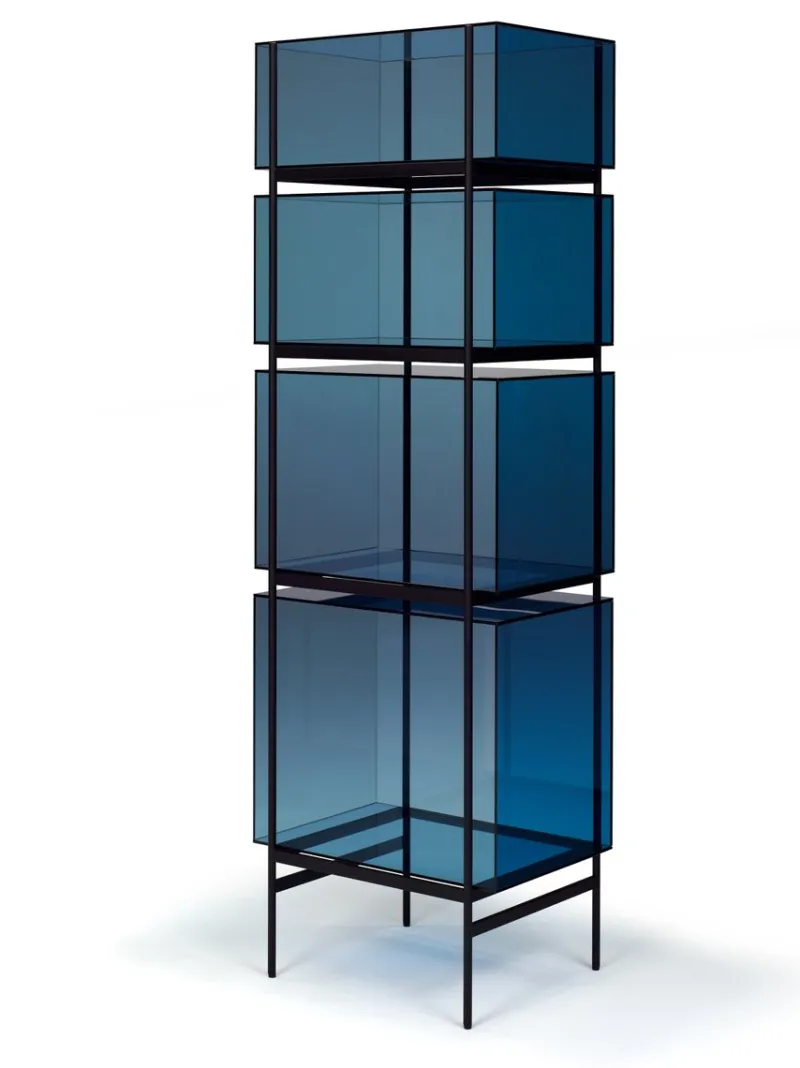 Outlet Pamono Lyn High Shelf 8400BL in Blue by Visser & Meijwaard for Pulpo