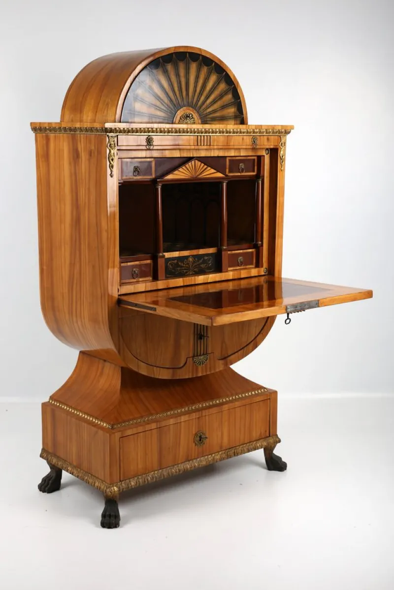 Pamono Lyra Cherry Tree Secretary, Vienna, 1815> Secretaires