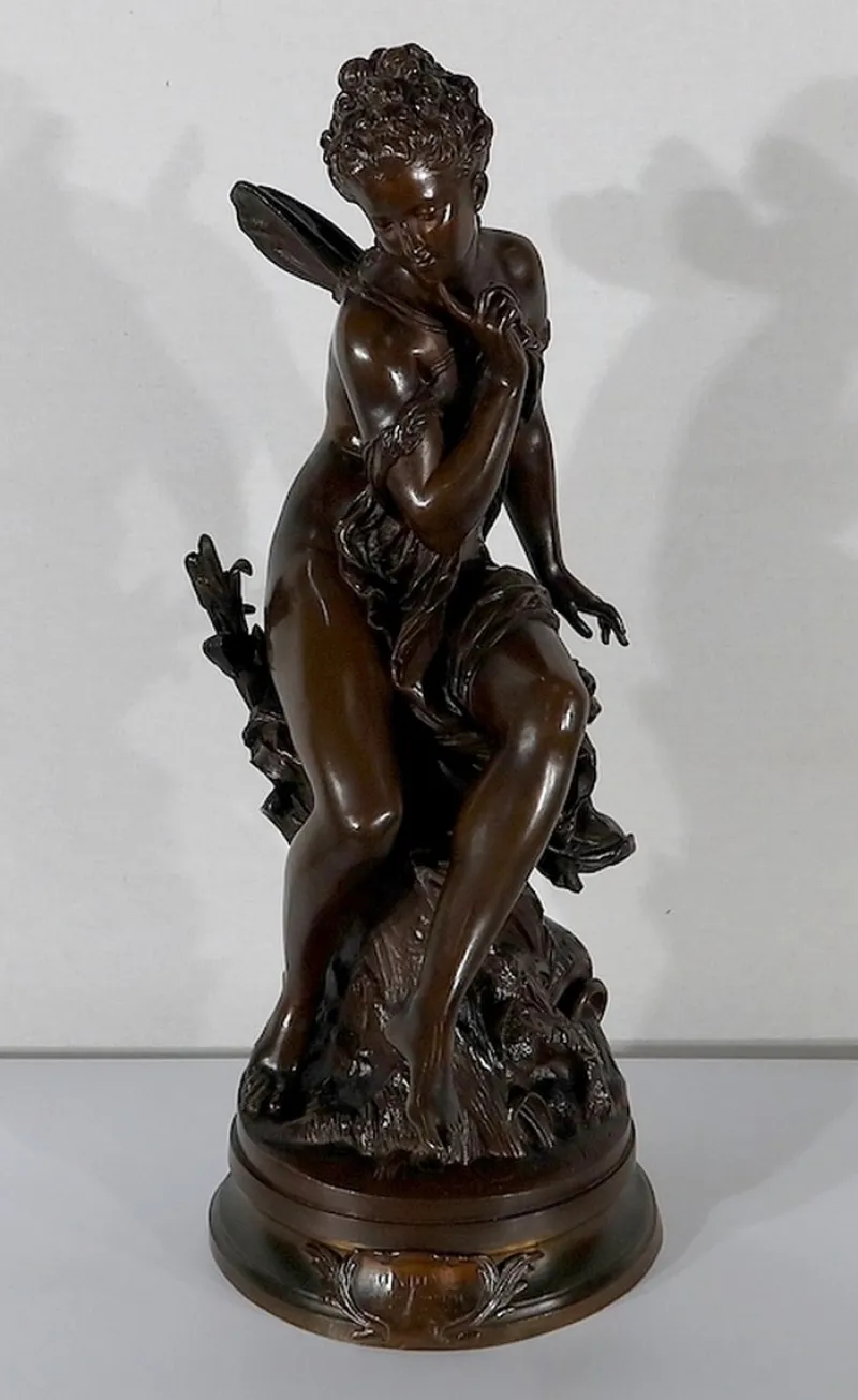 Pamono M. Moreau, Ondine Sculpture, Bronze> Classical
