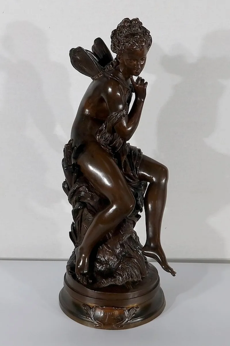 Pamono M. Moreau, Ondine Sculpture, Bronze> Classical