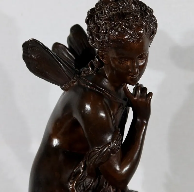 Pamono M. Moreau, Ondine Sculpture, Bronze> Classical