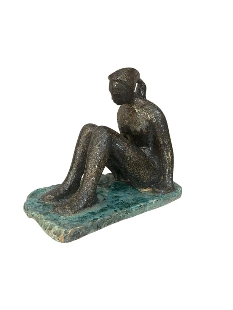 Pamono M. Porcù, Female Nude, 20th Century, Terracotta> Sculpture