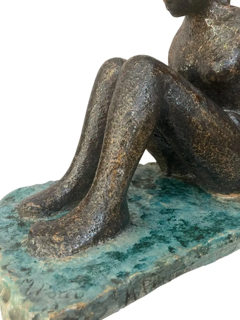 Pamono M. Porcù, Female Nude, 20th Century, Terracotta> Sculpture