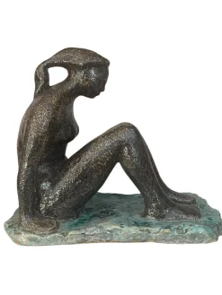 Pamono M. Porcù, Female Nude, 20th Century, Terracotta><noscript><img width=