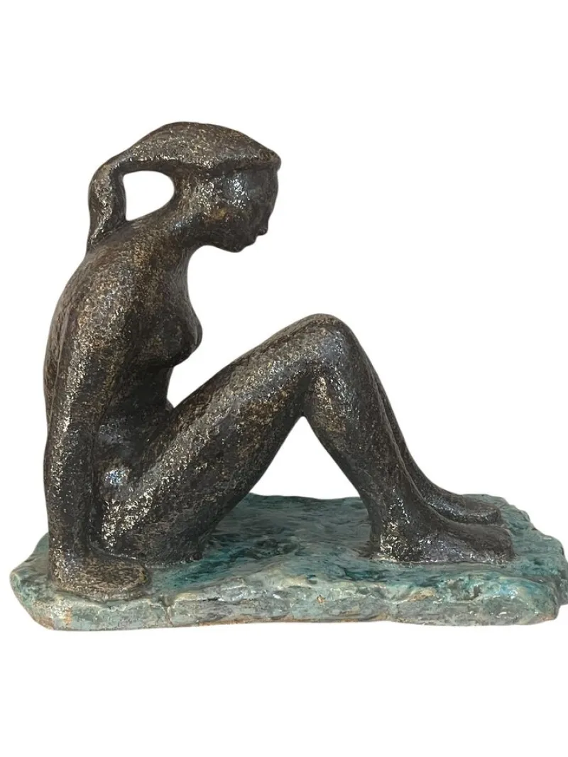 Pamono M. Porcù, Female Nude, 20th Century, Terracotta> Sculpture