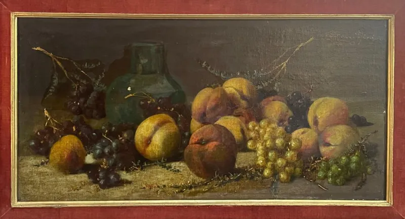 Outlet Pamono M. Ronaghini, Still Life, Oil Painting on Panel, Framed