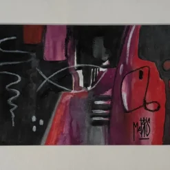 Pamono Mabris, Carpe Diem, 21st Century, Oil on Paper, Framed> Abstraction|Work On Paper