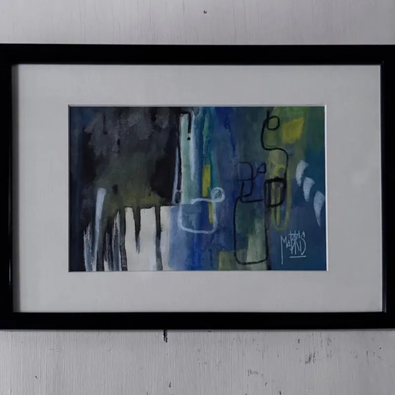 Pamono Mabris, For Interior, 21st Century, Oil on Paper, Framed> Abstraction|Work On Paper