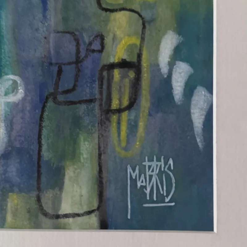 Pamono Mabris, For Interior, 21st Century, Oil on Paper, Framed> Abstraction|Work On Paper