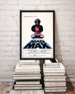 Pamono Mad Max Original Vintage Movie Poster by Tom Beauvais, Belgian, 1982><noscript><img width=