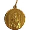 Pamono Madonna and Child of Coromoto Venezuela 18k Yellow Gold Pendant Medal, 1980s> Necklaces