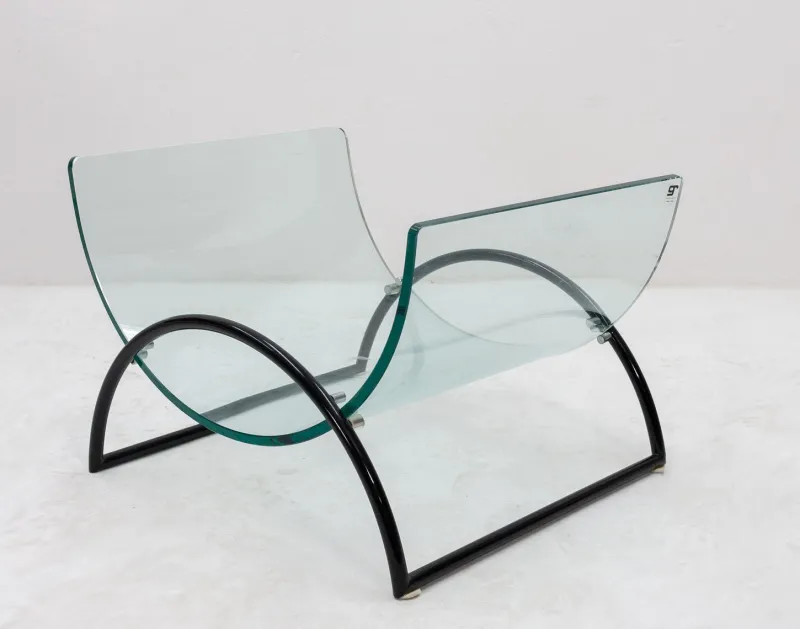 Pamono Magazine Holder from Galotti & Radice, 1980s> Magazine Racks