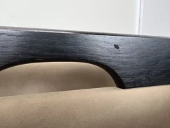 Pamono Magazine Rack in Wood and Suede Leather in the style of Aksel Kjersgaard, 1960s><noscript><img width=