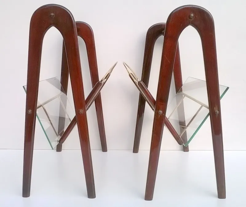 Pamono Magazine Racks by Cesare Lacca, 1950s, Set of 2> Magazine Racks