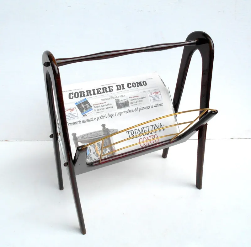 Pamono Magazine Racks by Cesare Lacca, 1950s, Set of 2> Magazine Racks