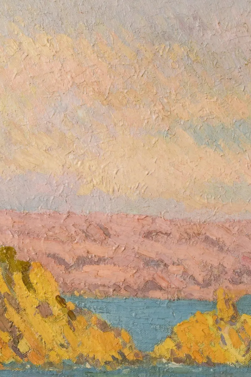 New Pamono Magi Oliver Bosch, Impressionist Landscape, Oil on Canvas, Framed