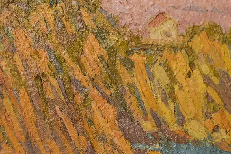 New Pamono Magi Oliver Bosch, Impressionist Landscape, Oil on Canvas, Framed