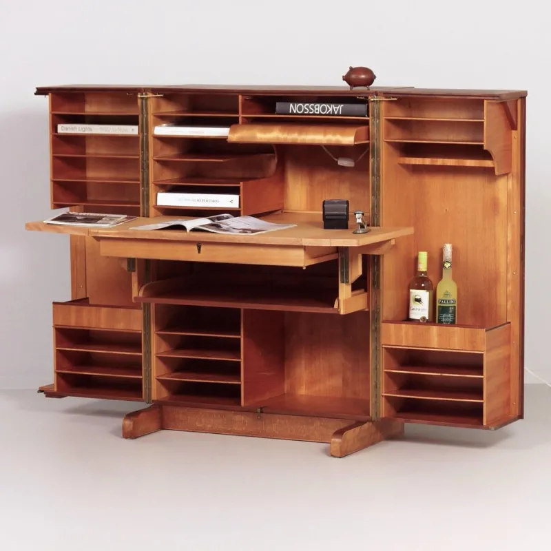Pamono Magic Box Desk in Rosewood by Mummenthaler and Meier for Ateliers Genestar, 1950s> Desks