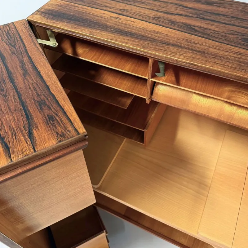 Pamono Magic Box Desk in Rosewood by Mummenthaler and Meier for Ateliers Genestar, 1950s> Desks