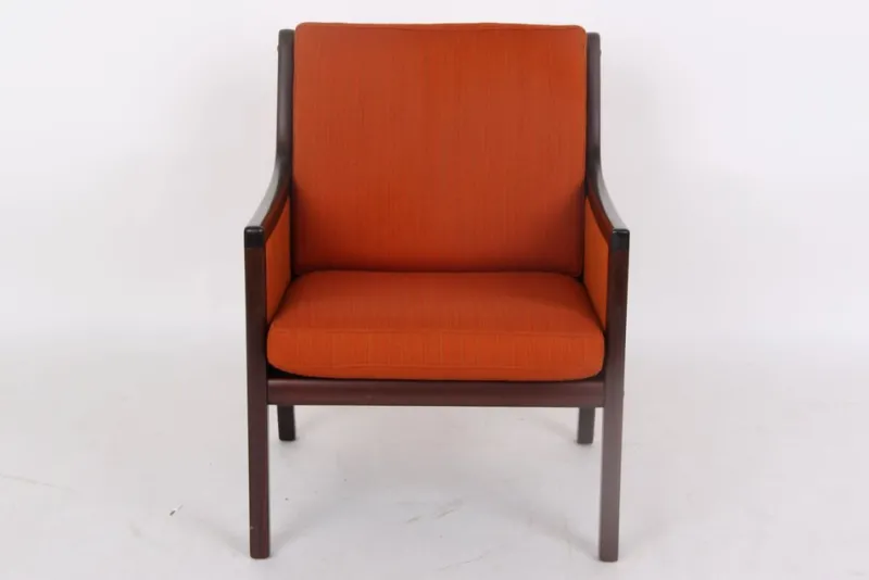Pamono Mahogany Armchair by Ole Wanscher for Poul Jeppesens Møbelfabrik, Denmark, 1960s