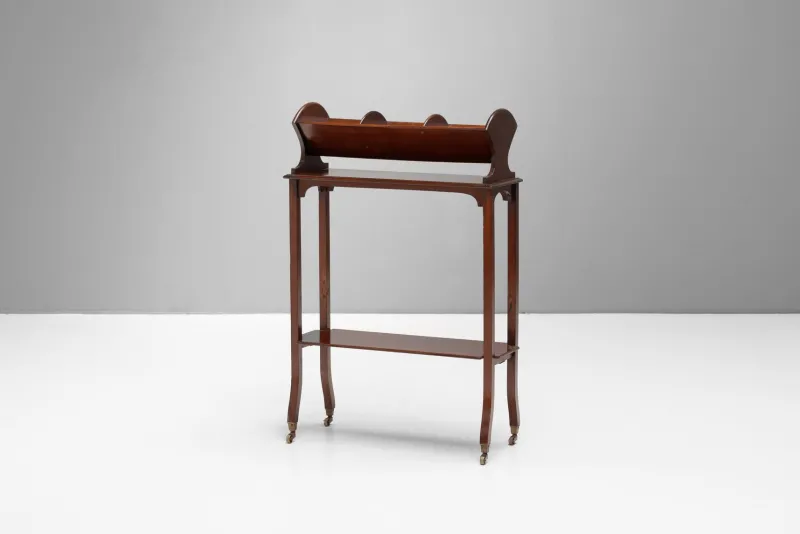Pamono Mahogany Book Trough, 1920> Magazine Racks