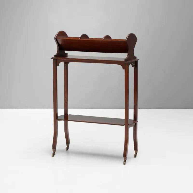 Pamono Mahogany Book Trough, 1920> Magazine Racks