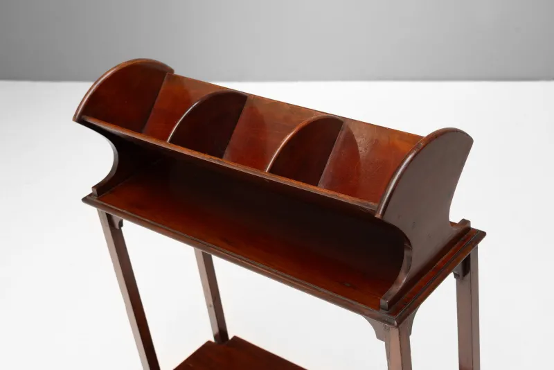 Pamono Mahogany Book Trough, 1920> Magazine Racks