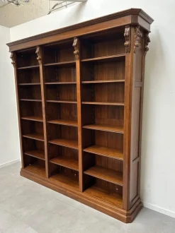 Online Pamono Mahogany Bookcase with Carved Details