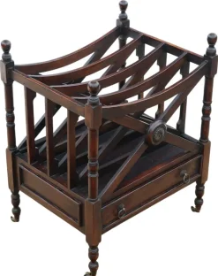 Pamono Mahogany Canterbury Magazine Rack> Magazine Racks