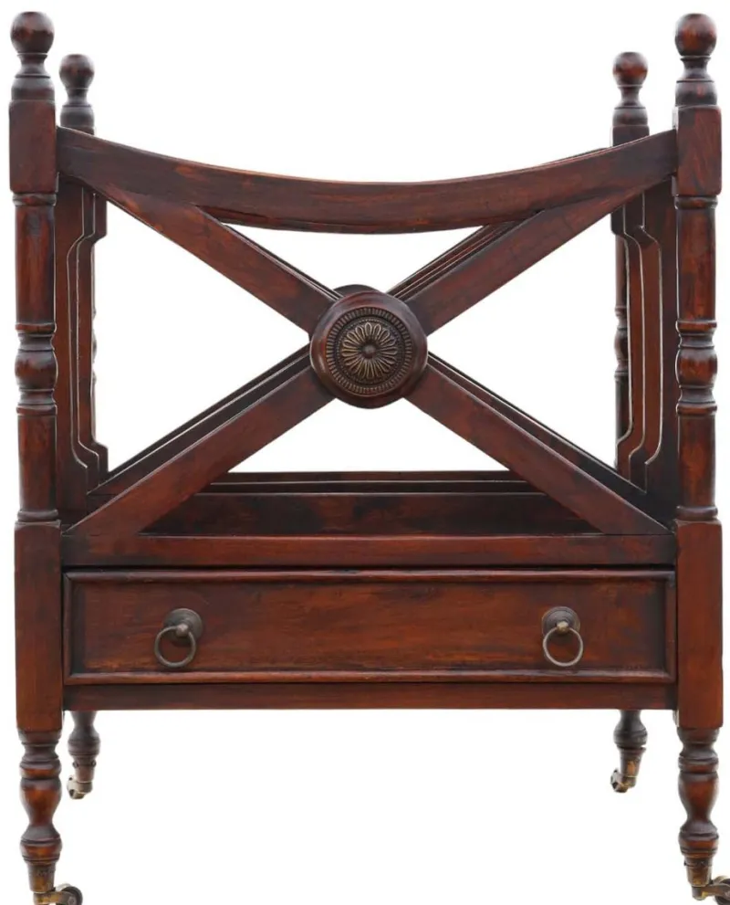 Pamono Mahogany Canterbury Magazine Rack> Magazine Racks