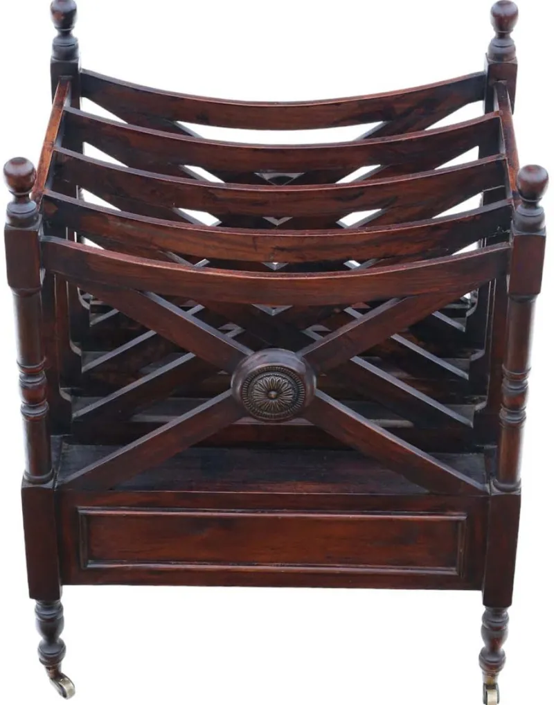 Pamono Mahogany Canterbury Magazine Rack> Magazine Racks