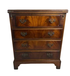 Online Pamono Mahogany Chest of Drawers with Hidden Writing Desk from Burton Reproductions, England, 1970s