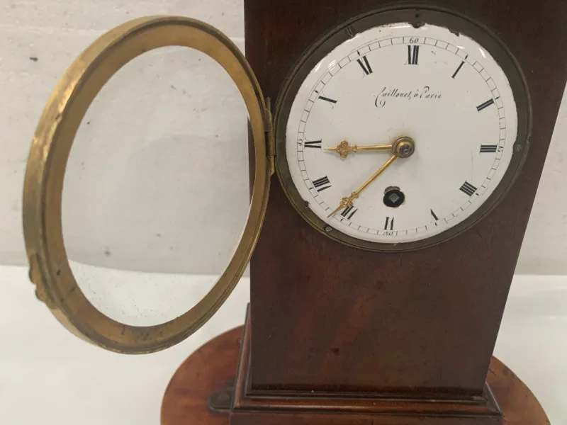 Pamono Mahogany Clock with Wire Movement, 19th Century> Clocks