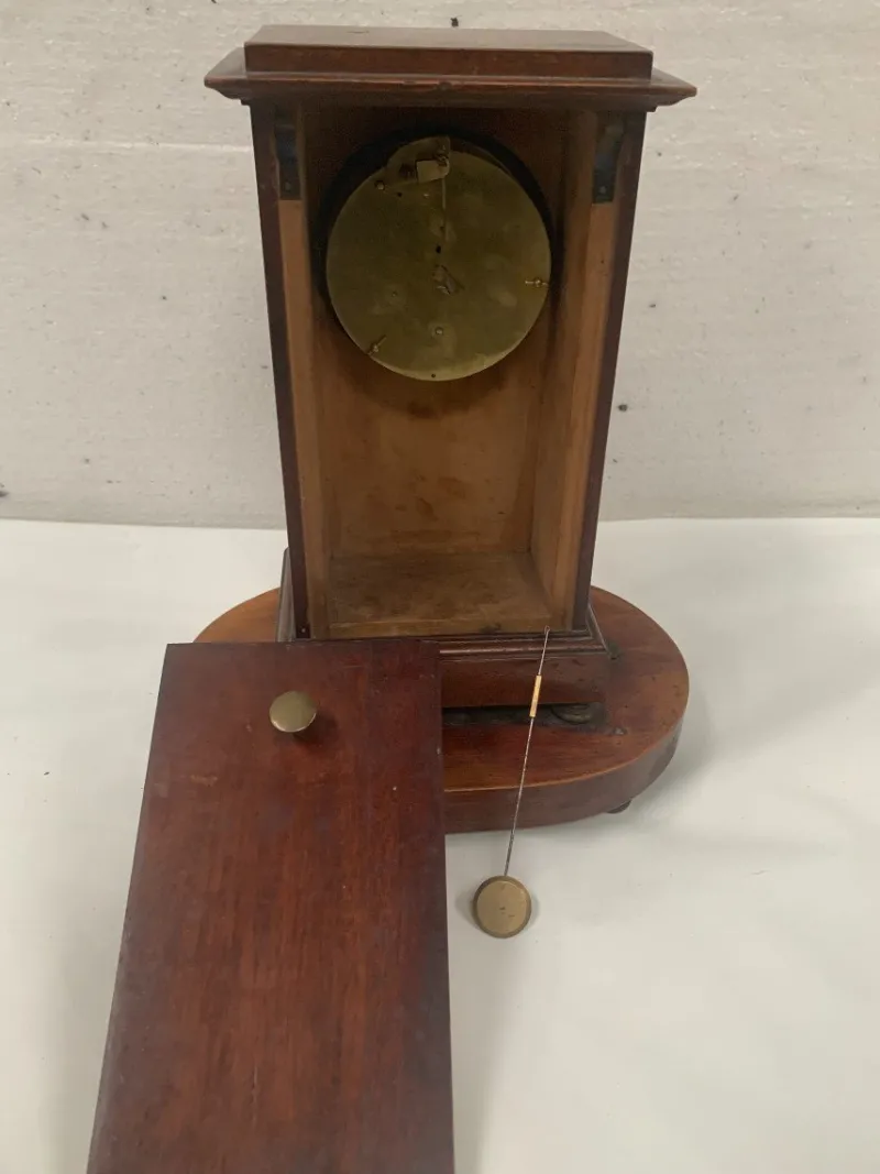 Pamono Mahogany Clock with Wire Movement, 19th Century> Clocks