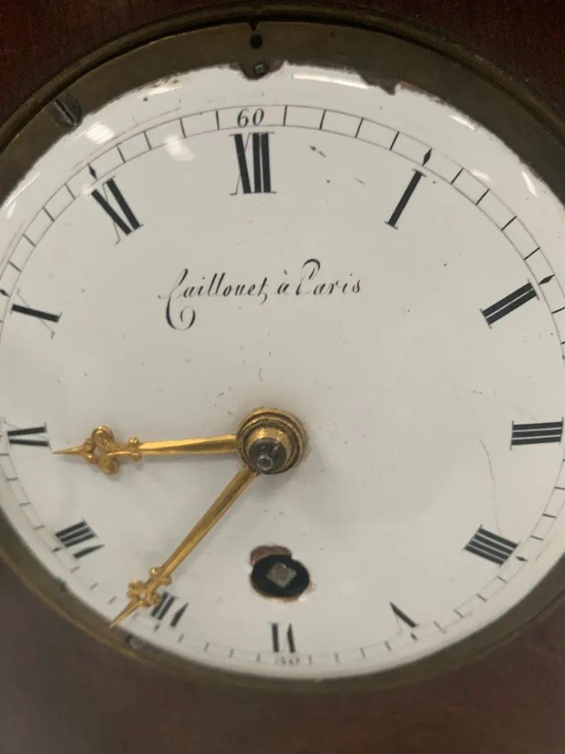 Pamono Mahogany Clock with Wire Movement, 19th Century> Clocks