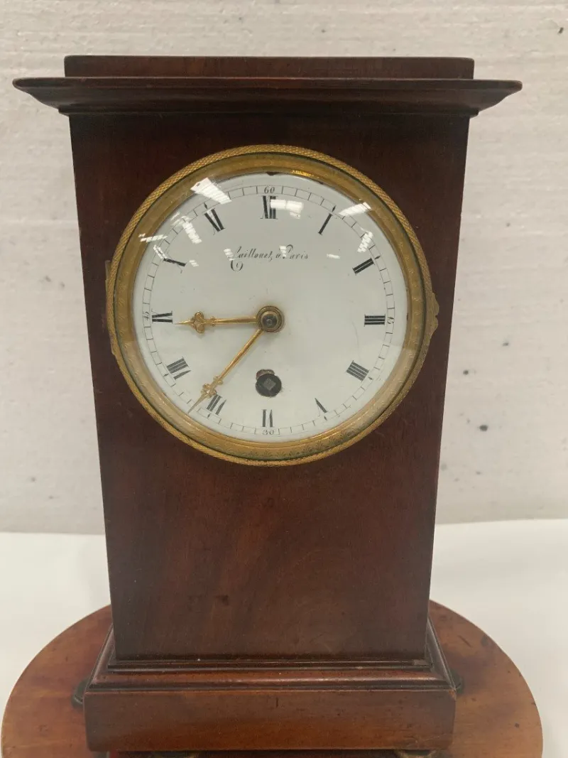 Pamono Mahogany Clock with Wire Movement, 19th Century> Clocks