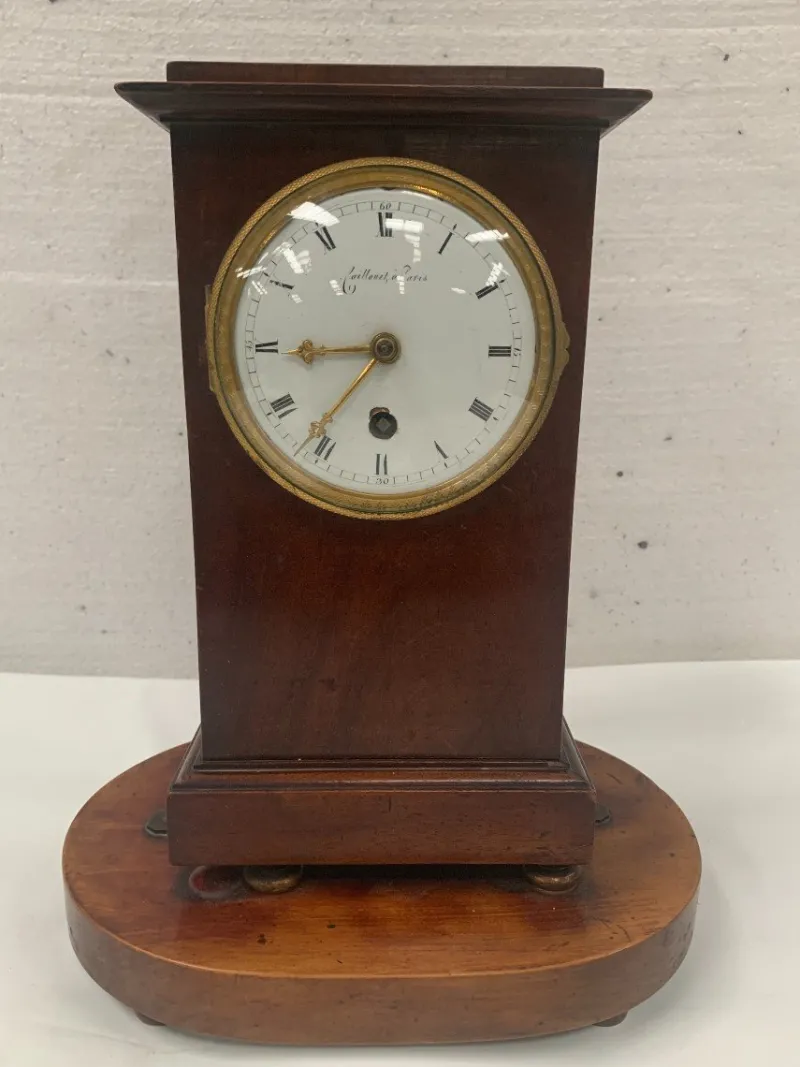 Pamono Mahogany Clock with Wire Movement, 19th Century> Clocks