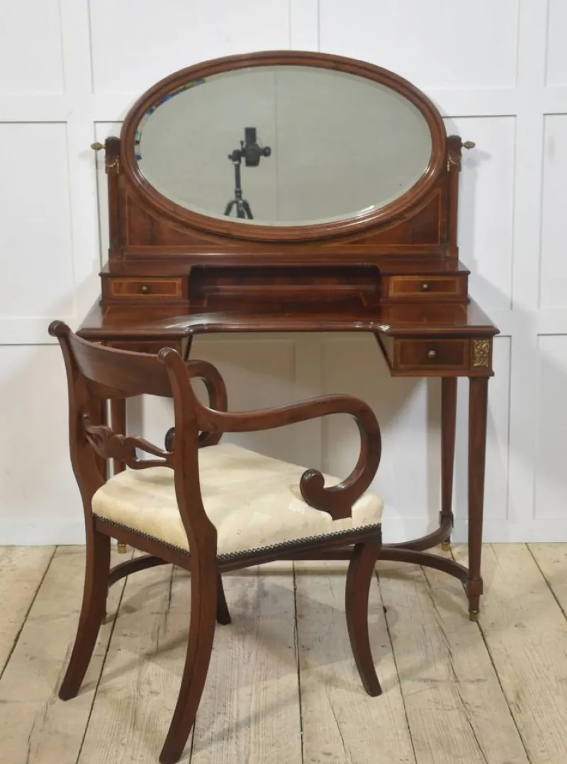 Pamono Mahogany Inlaid Dressing Table, 1890s> Dressing Tables