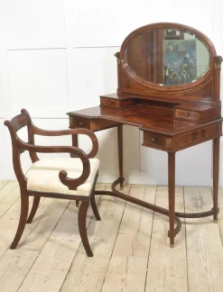 Pamono Mahogany Inlaid Dressing Table, 1890s><noscript><img width=