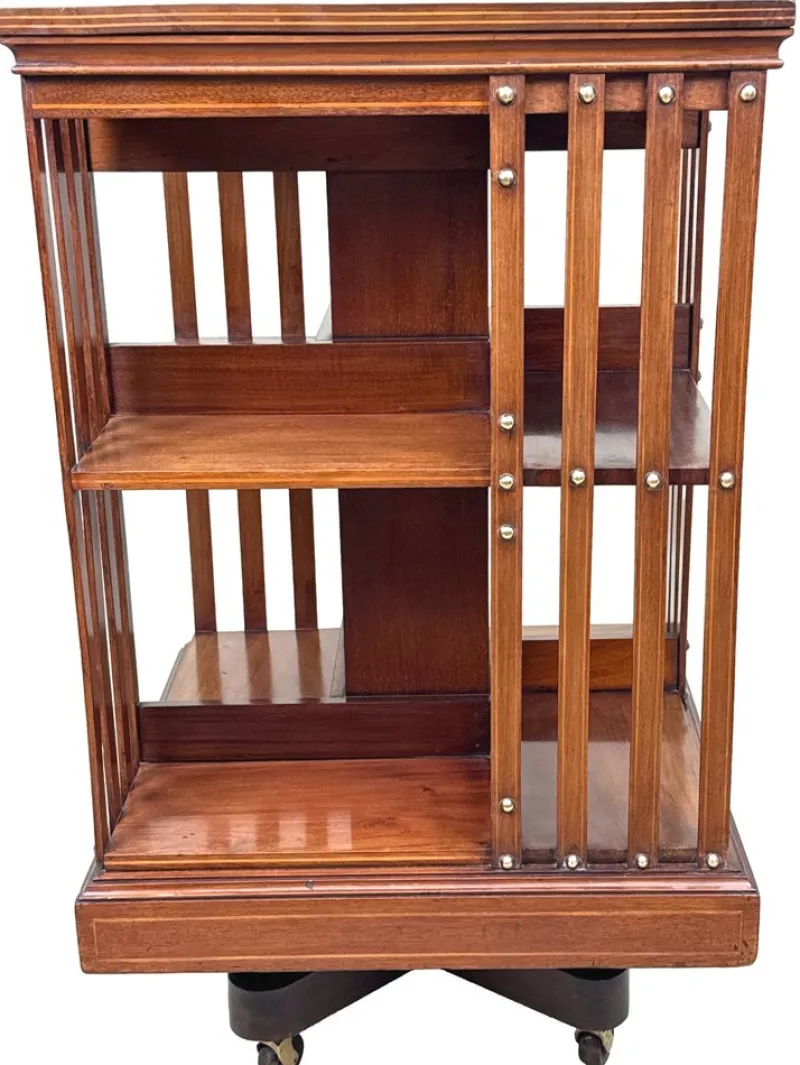 Pamono Mahogany Revolving Bookcase, Late 19th Century> Shelves & Wall Units