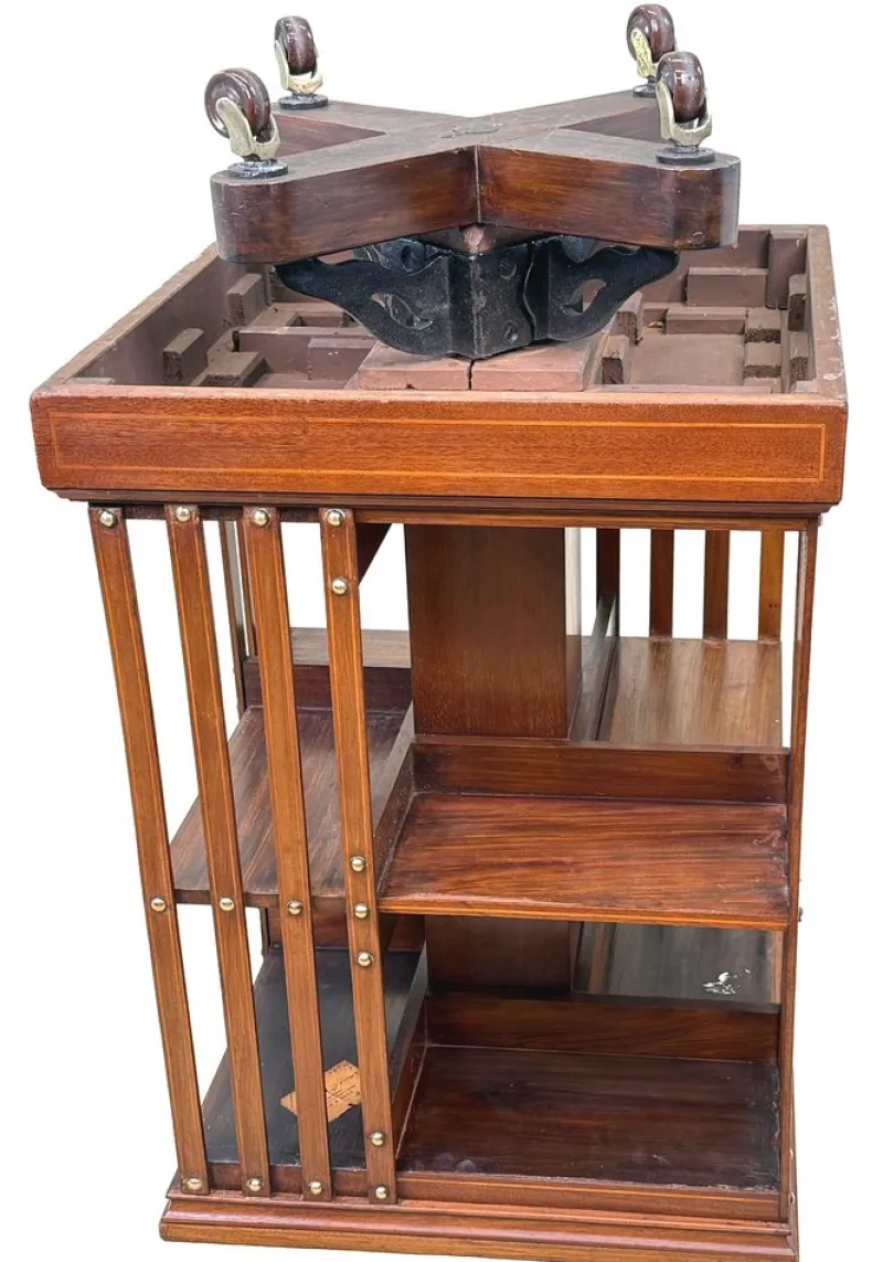 Pamono Mahogany Revolving Bookcase, Late 19th Century> Shelves & Wall Units