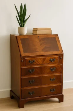 Pamono Mahogany Secretary from Burton Reproductions, England, 1970s