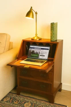 Pamono Mahogany Secretary from Burton Reproductions, England, 1970s