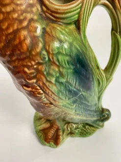 Pamono Majolica Duck Mallard Pitcher, About 1900s><noscript><img width=