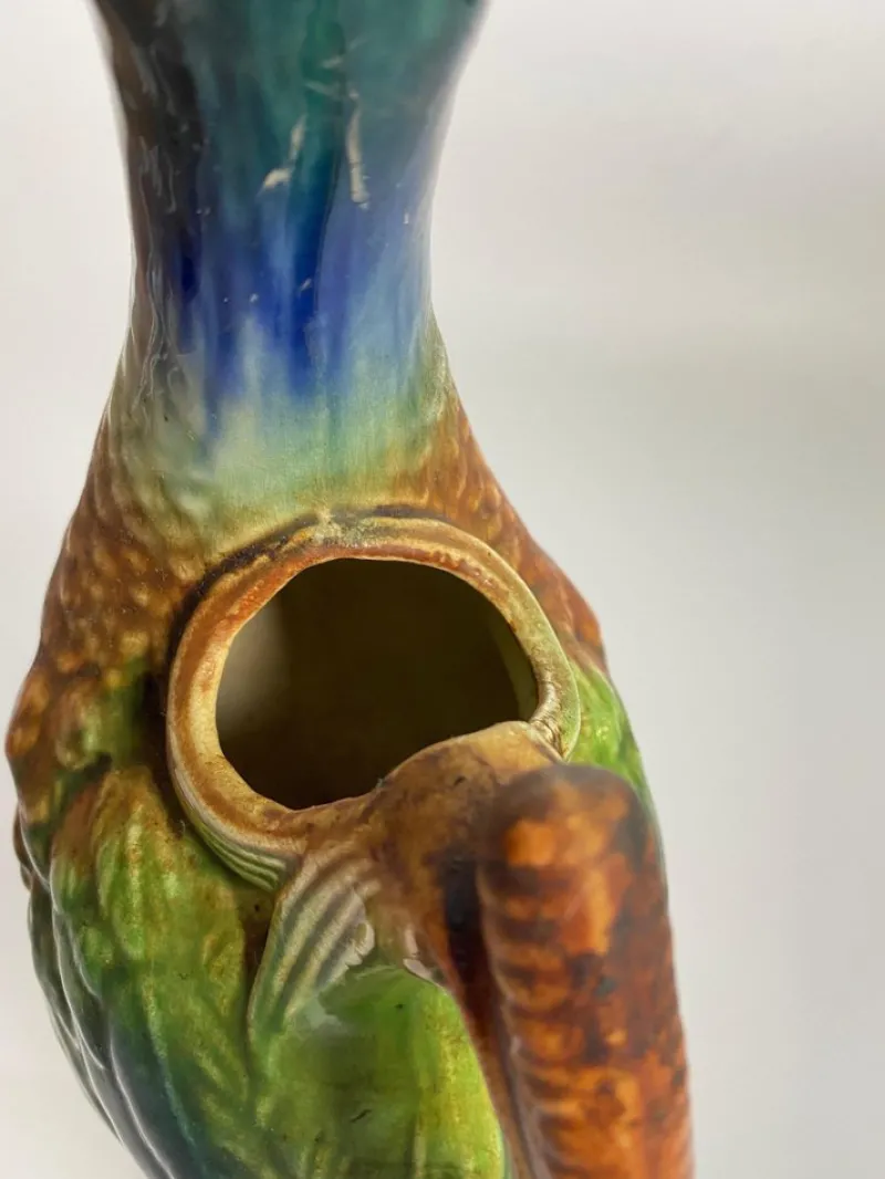 Pamono Majolica Duck Mallard Pitcher, About 1900s> Bottles, Carafes & Jugs