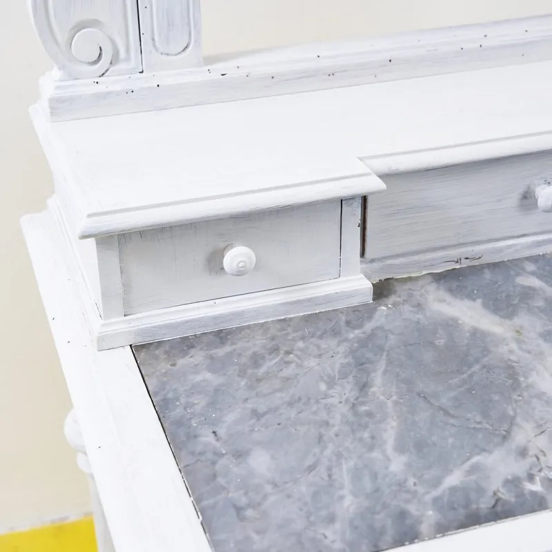 Pamono Make-Up Cabinet with Mirror and Marble, 1900s> Dressing Tables